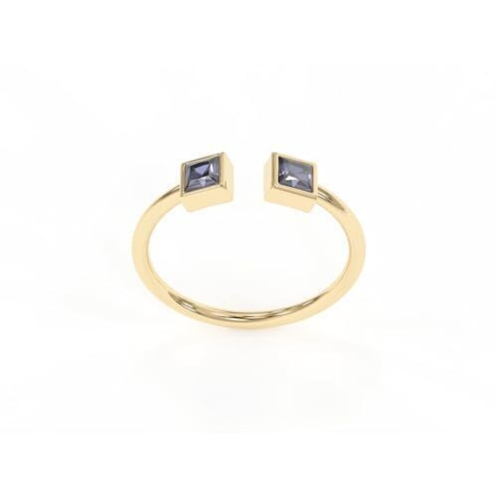 8020 Blue Sapphire Rings, 18K Gold Rings Teen Girls That Don't Tarnish